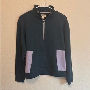 Pact Color Block 1/4 zip Pullover